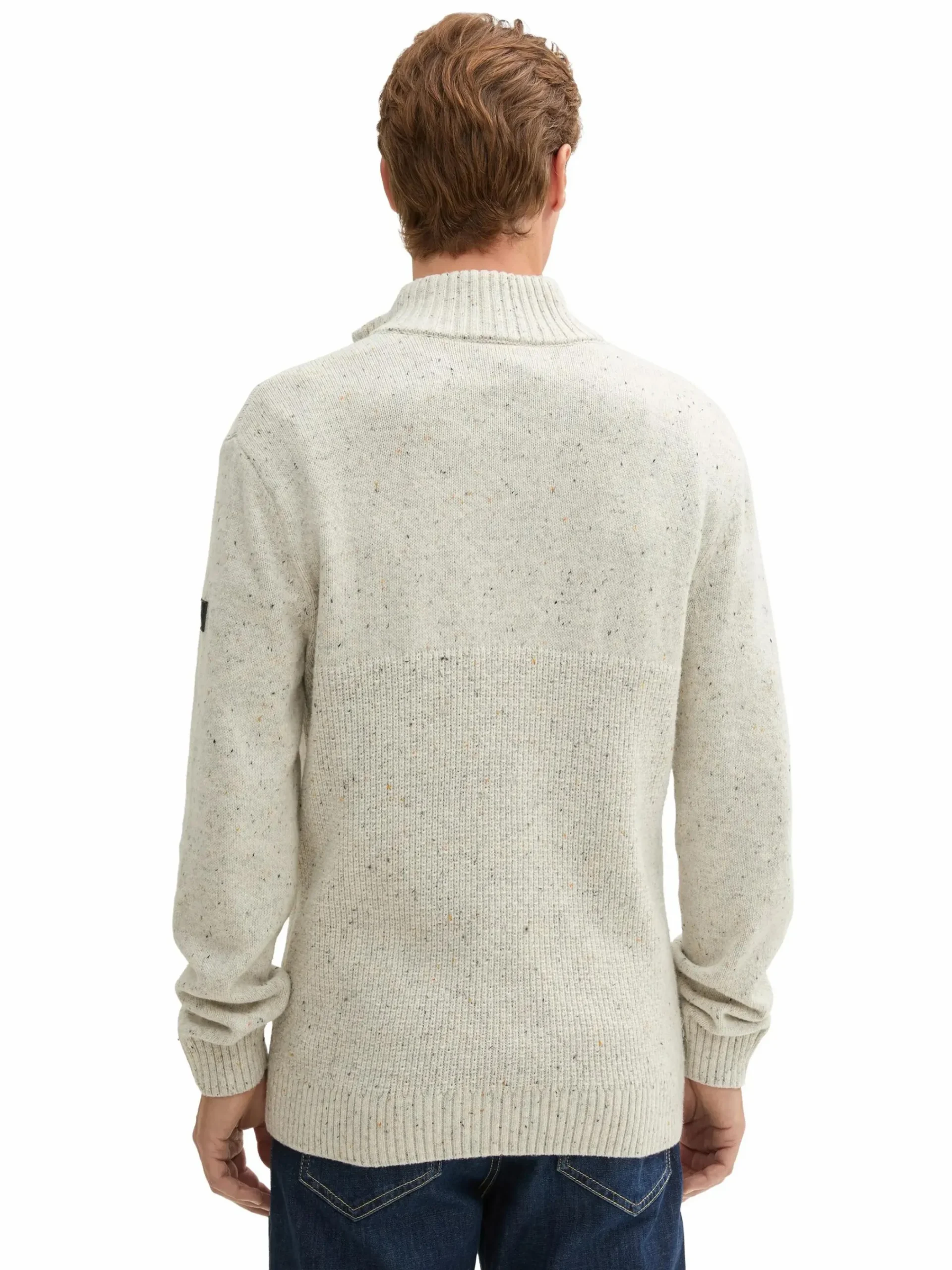 Herren Tom Tailor Herren Stricktroyer in melierter Optik