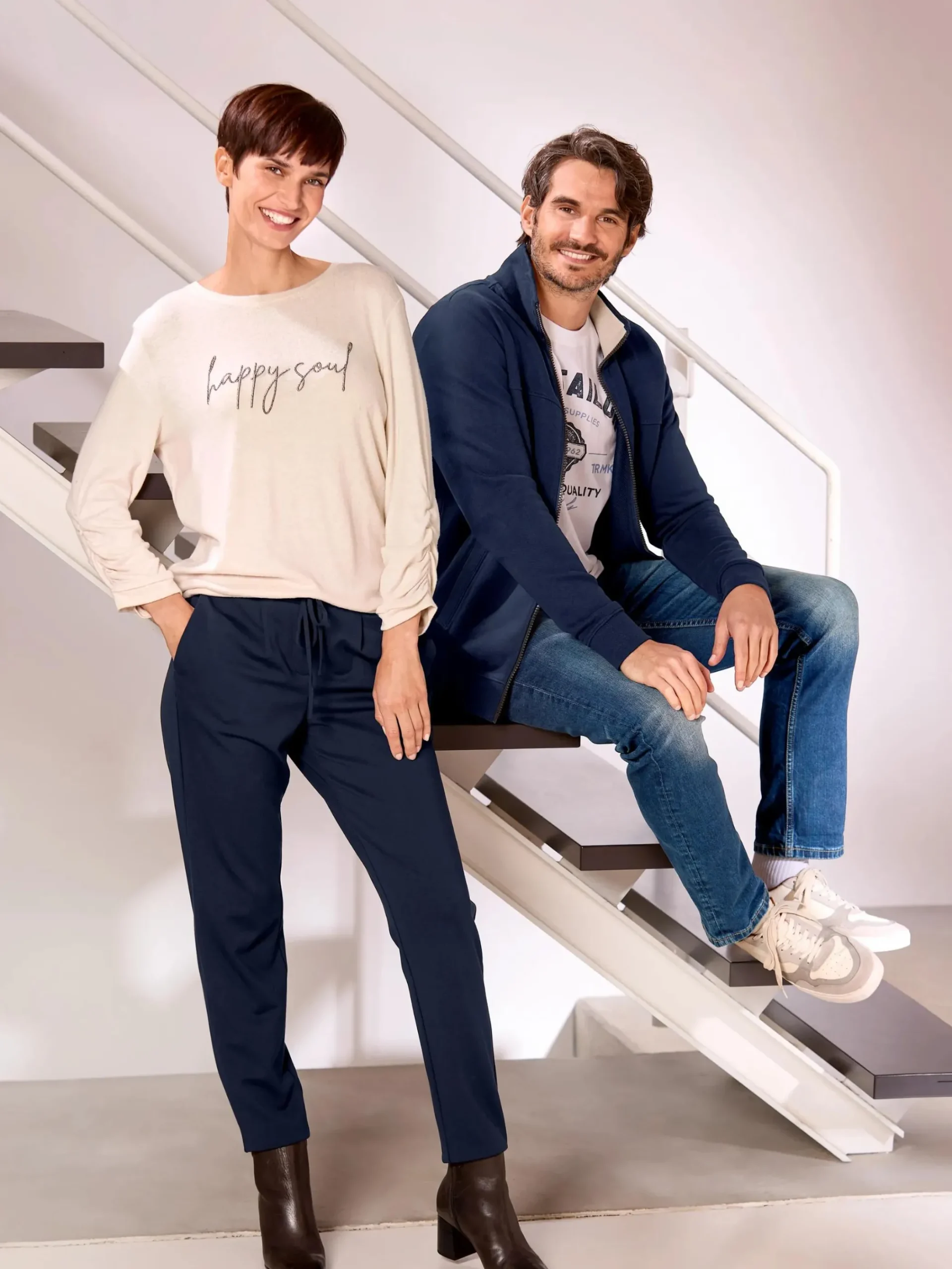 Herren Tom Tailor Herren Sweatjacke in Troyerform