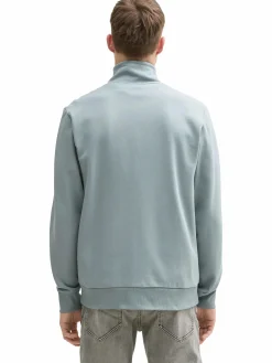 Herren Tom Tailor Herren Sweatjacke mit Stehkragen