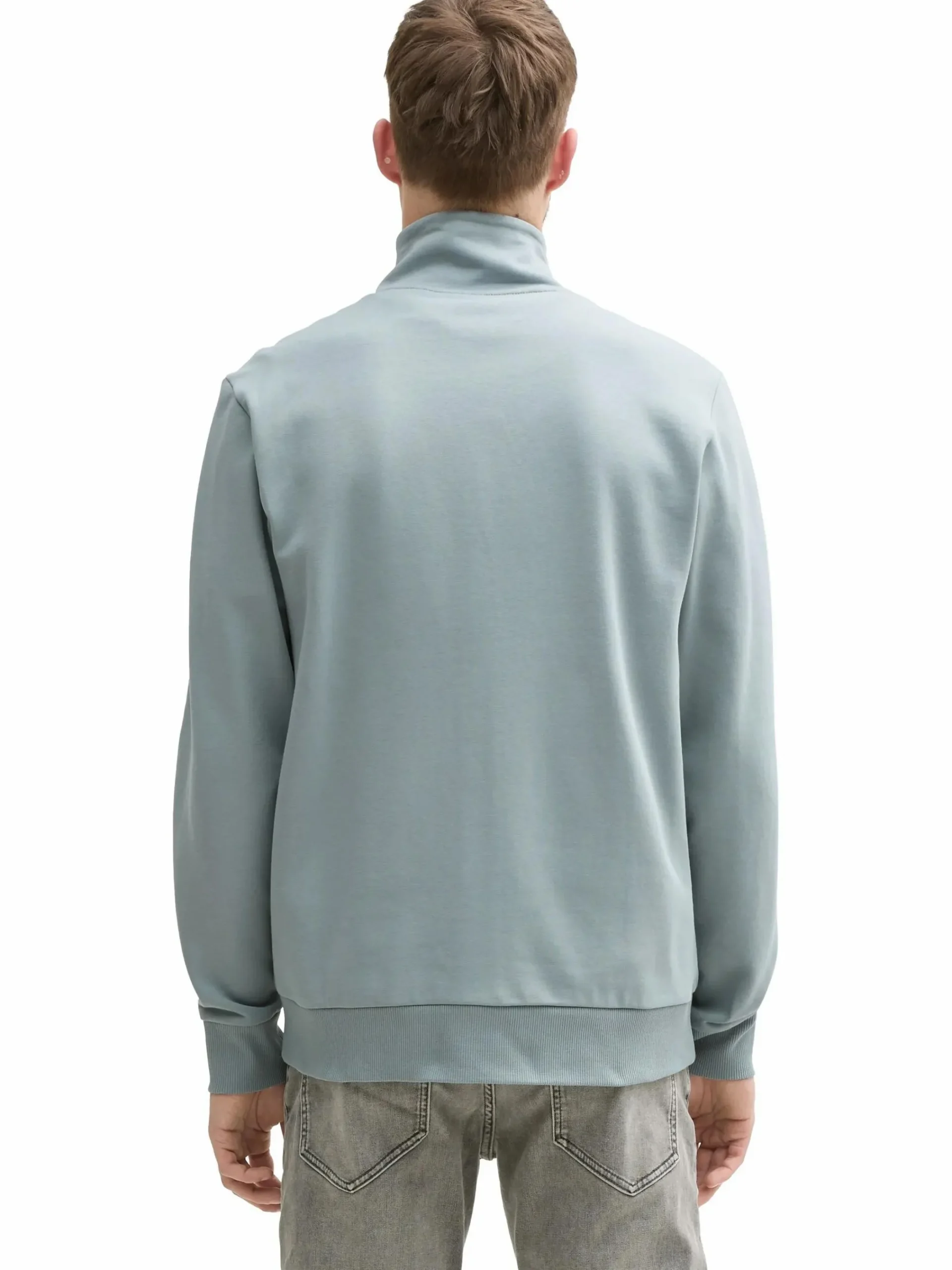 Herren Tom Tailor Herren Sweatjacke mit Stehkragen