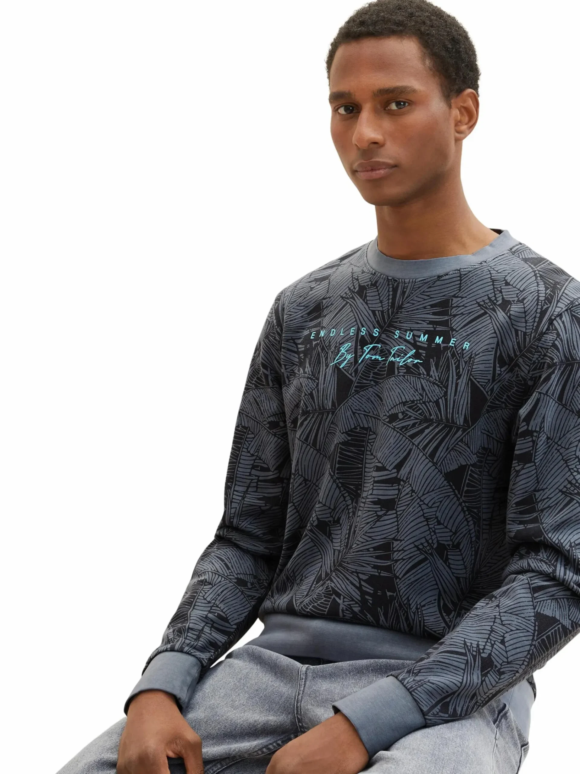 Herren Tom Tailor Herren Sweatshirt mit Jungle Print