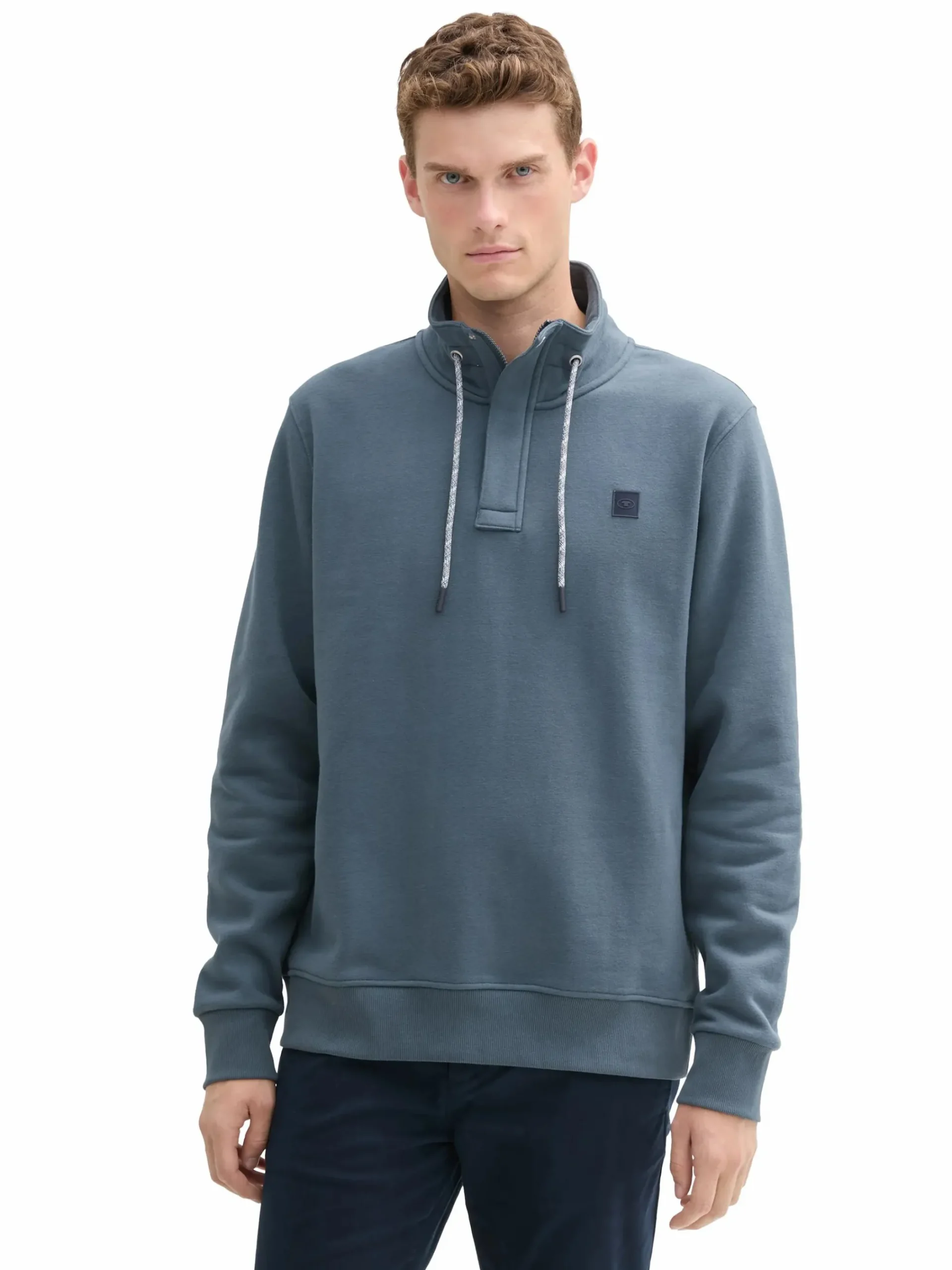 Herren Tom Tailor Herren Sweatshirt mit Stehkragen