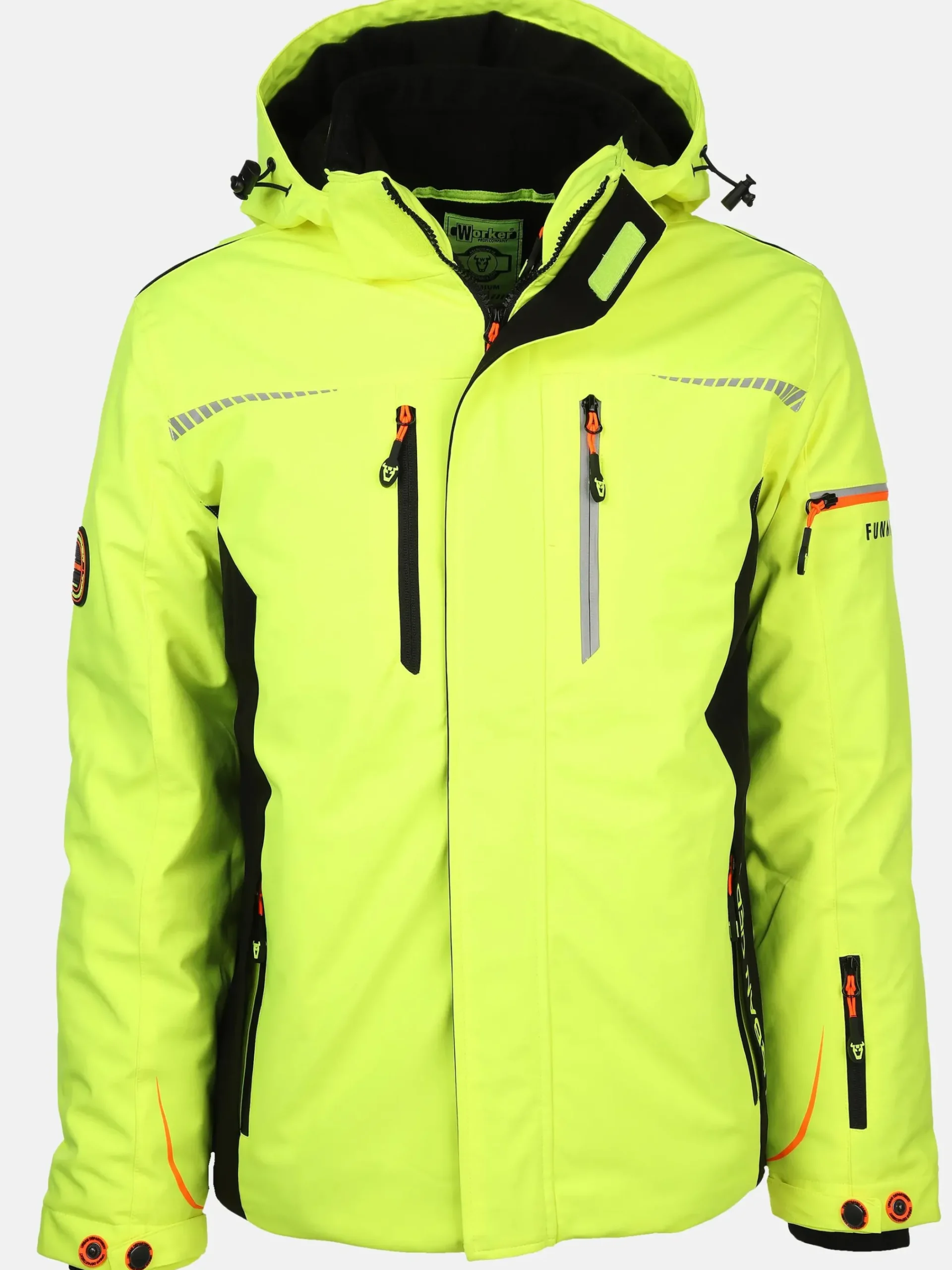 Herren Worker Herren Thermo Arbeitsjacke mit Neondetails
