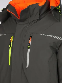 Herren Worker Herren Thermo Arbeitsjacke mit Neondetails