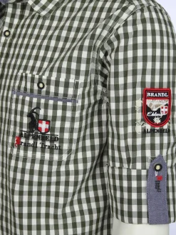 Herren Brandl Tracht Herren Trachtenhemd im Karo-Look