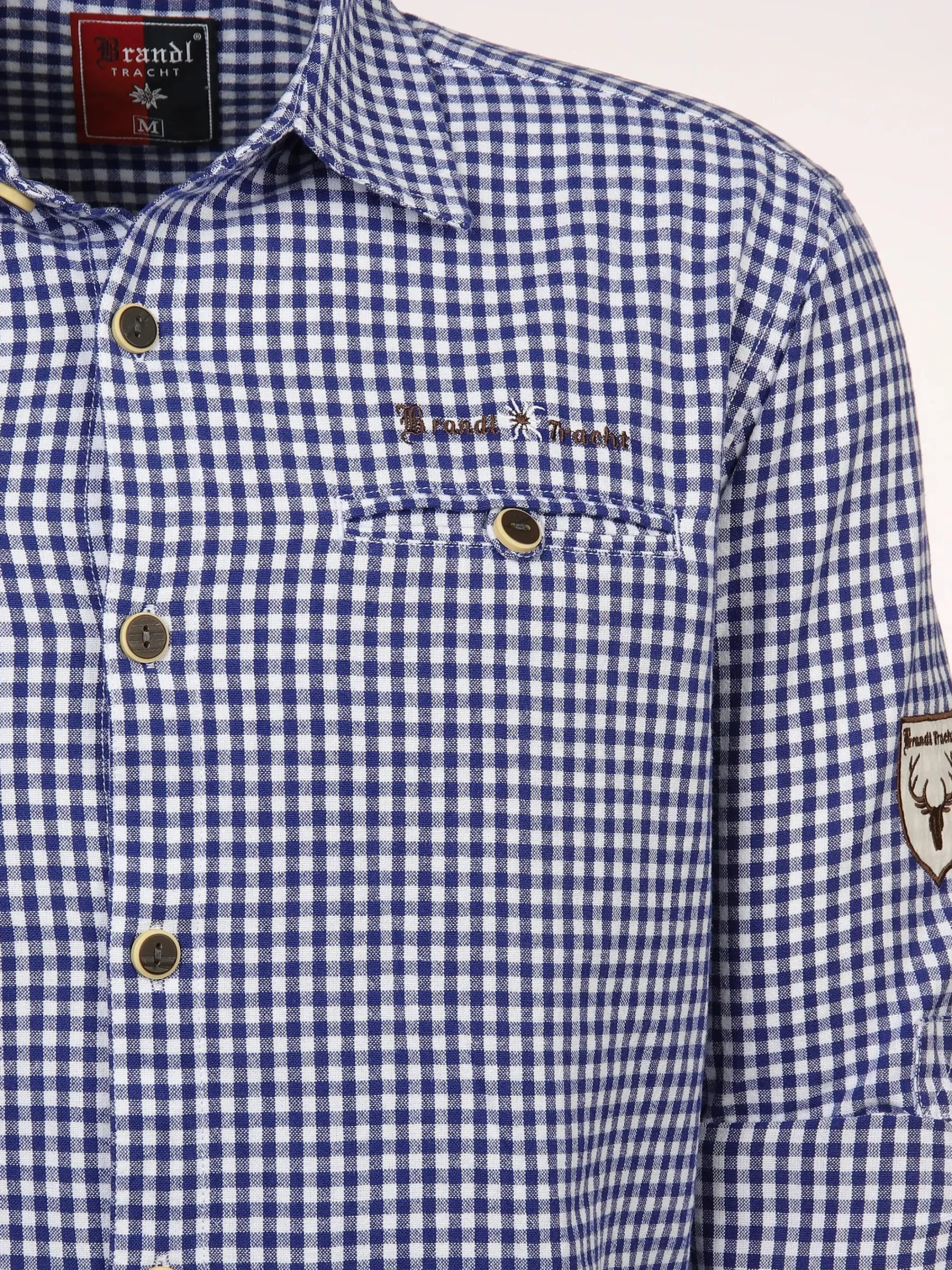 Herren Brandl Tracht Herren Trachtenhemd mit Stickerei