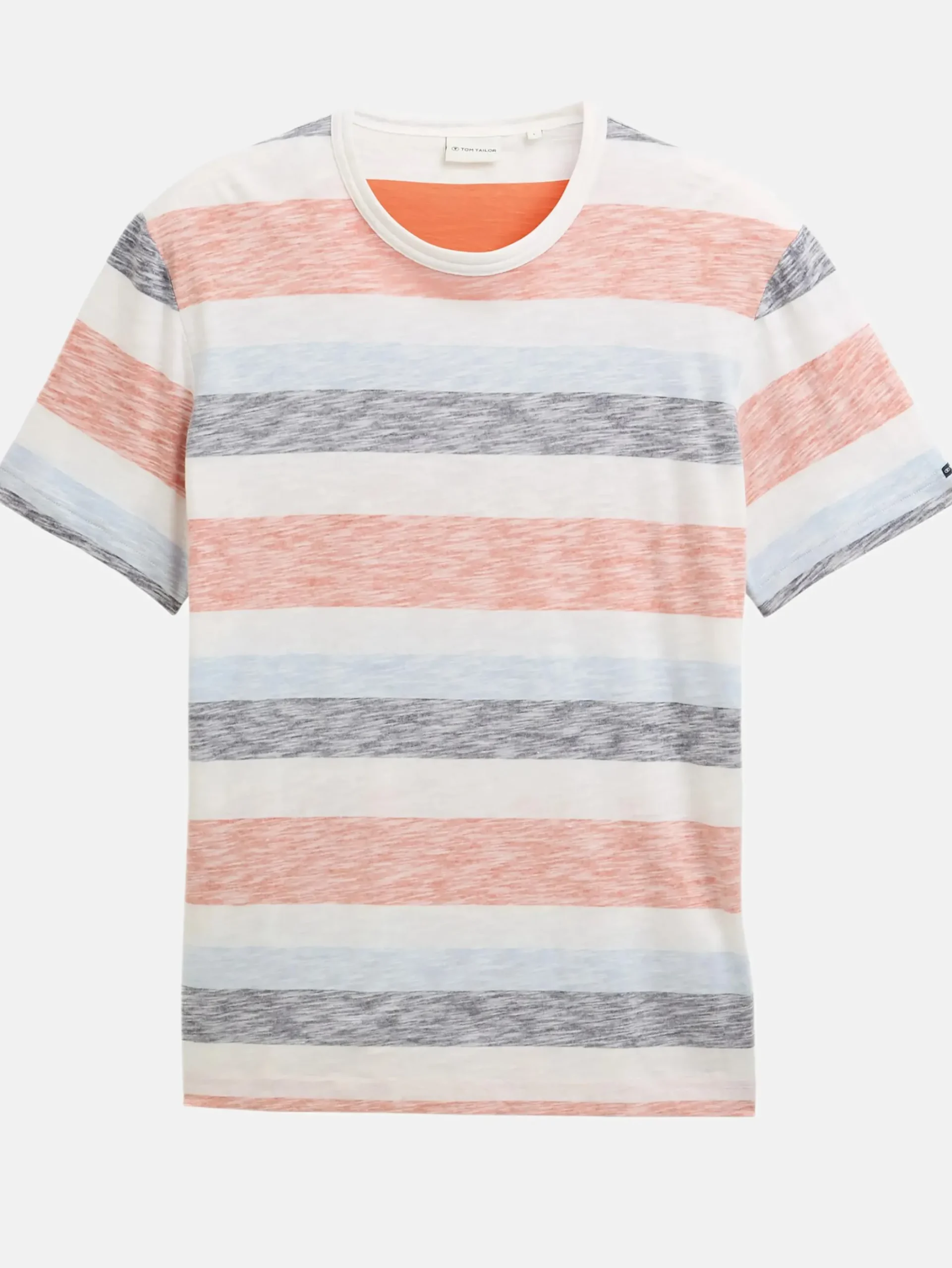 Herren Tom Tailor Herren T-Shirt in used Optik mit Streifen