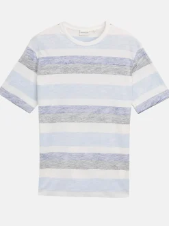 Herren Tom Tailor Herren T-Shirt in used Optik mit Streifen