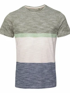 Herren HERO by John Medoox Herren T-Shirt mit Blockstreifen