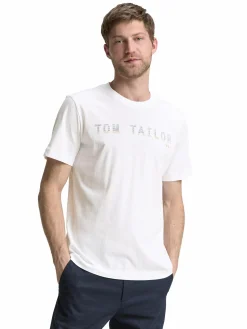 Herren Tom Tailor Herren T-Shirt mit Frontlogoprint