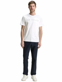 Herren Tom Tailor Herren T-Shirt mit Frontlogoprint