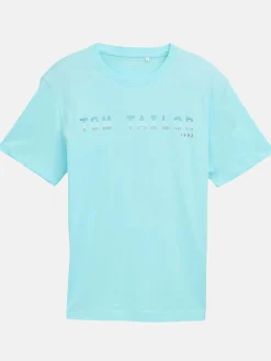 Herren Tom Tailor Herren T-Shirt mit Frontlogoprint