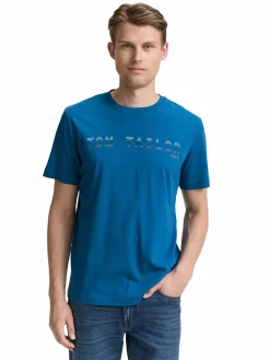 Herren Tom Tailor Herren T-Shirt mit Frontlogoprint