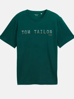 Herren Tom Tailor Herren T-Shirt mit Frontlogoprint