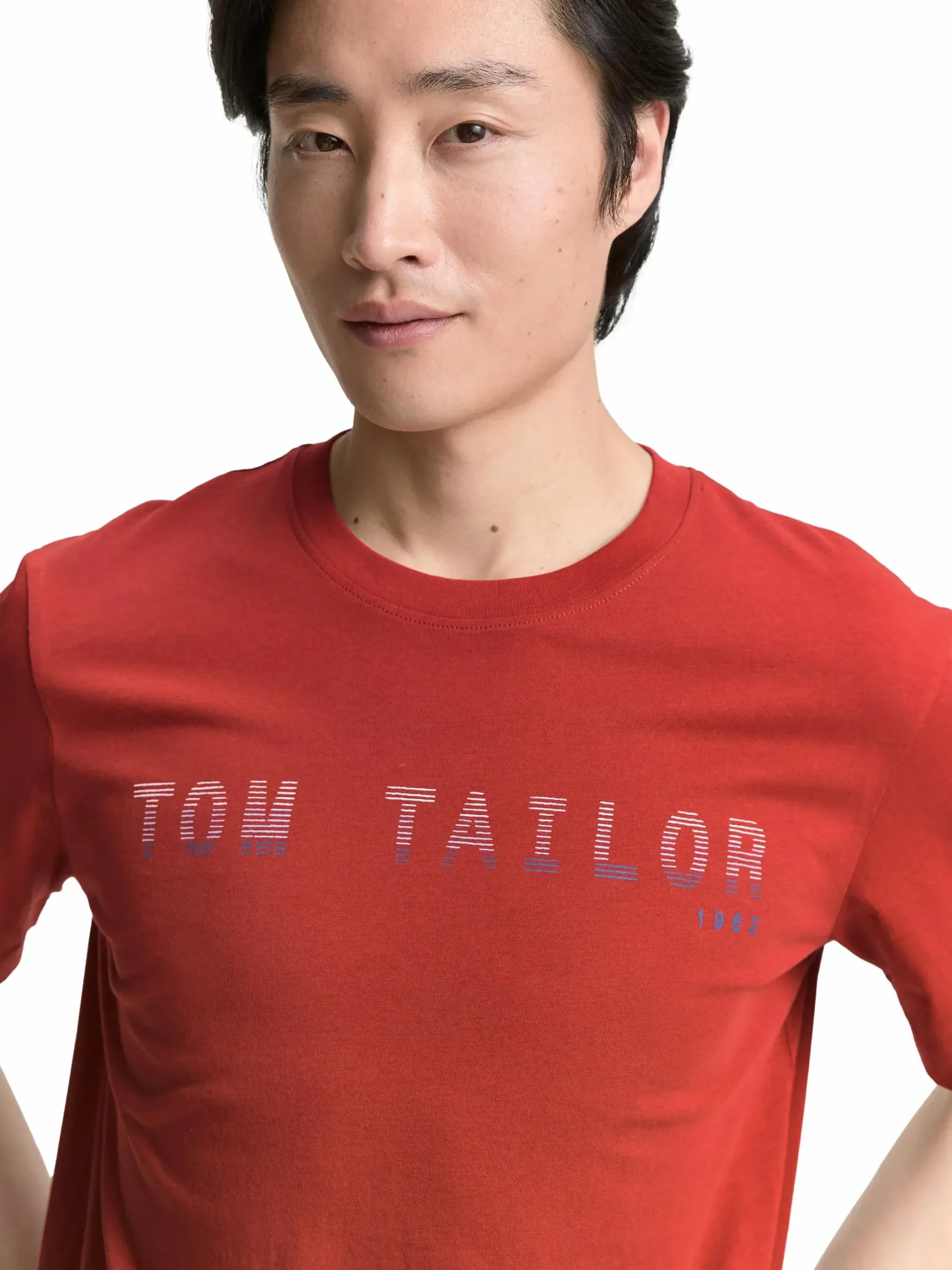 Herren Tom Tailor Herren T-Shirt mit Frontlogoprint