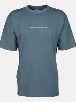 Herren IX-O Herren T-Shirt mit kleinem Schriftprint