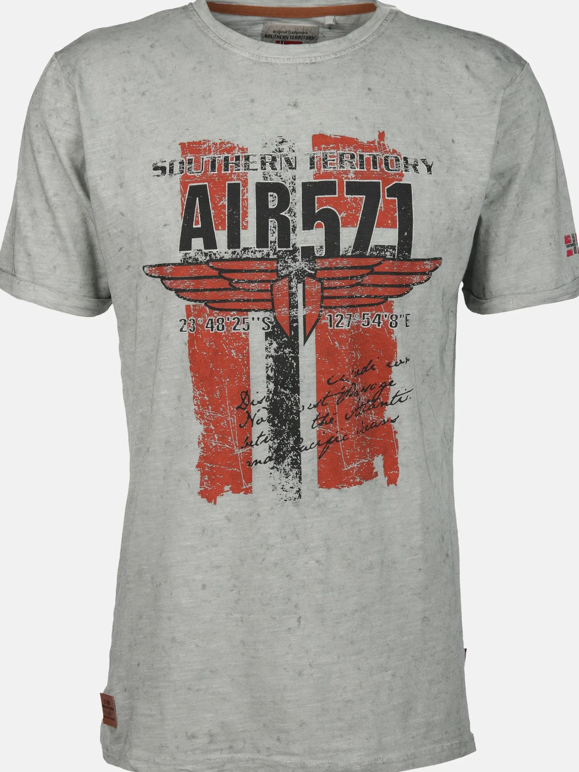 Herren Southern Territory Herren T-Shirt mit Print in Used Optik