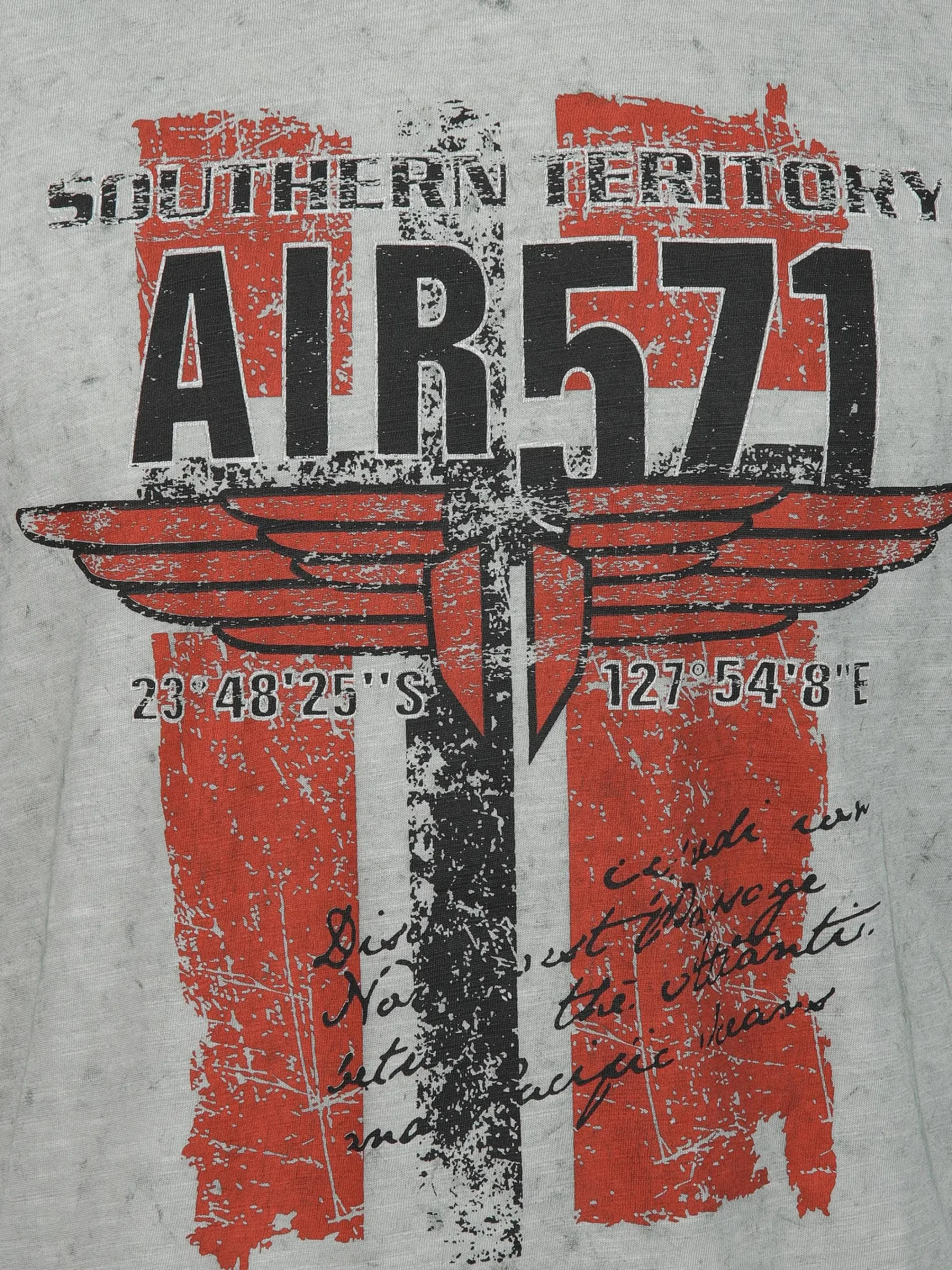 Herren Southern Territory Herren T-Shirt mit Print in Used Optik