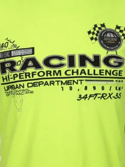 Herren Worker Herren T-Shirt mit Racing Print