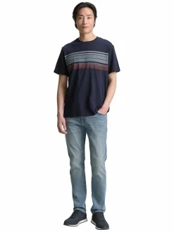 Herren Tom Tailor Herren T-Shirt mit Streifenprint
