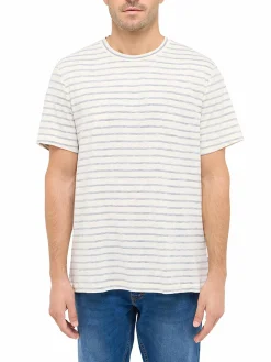 Herren Mustang Herren T-Shirt mit Streifen