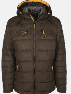 Herren Jim Spencer Herren Velour Steppjacke mit Kapuze