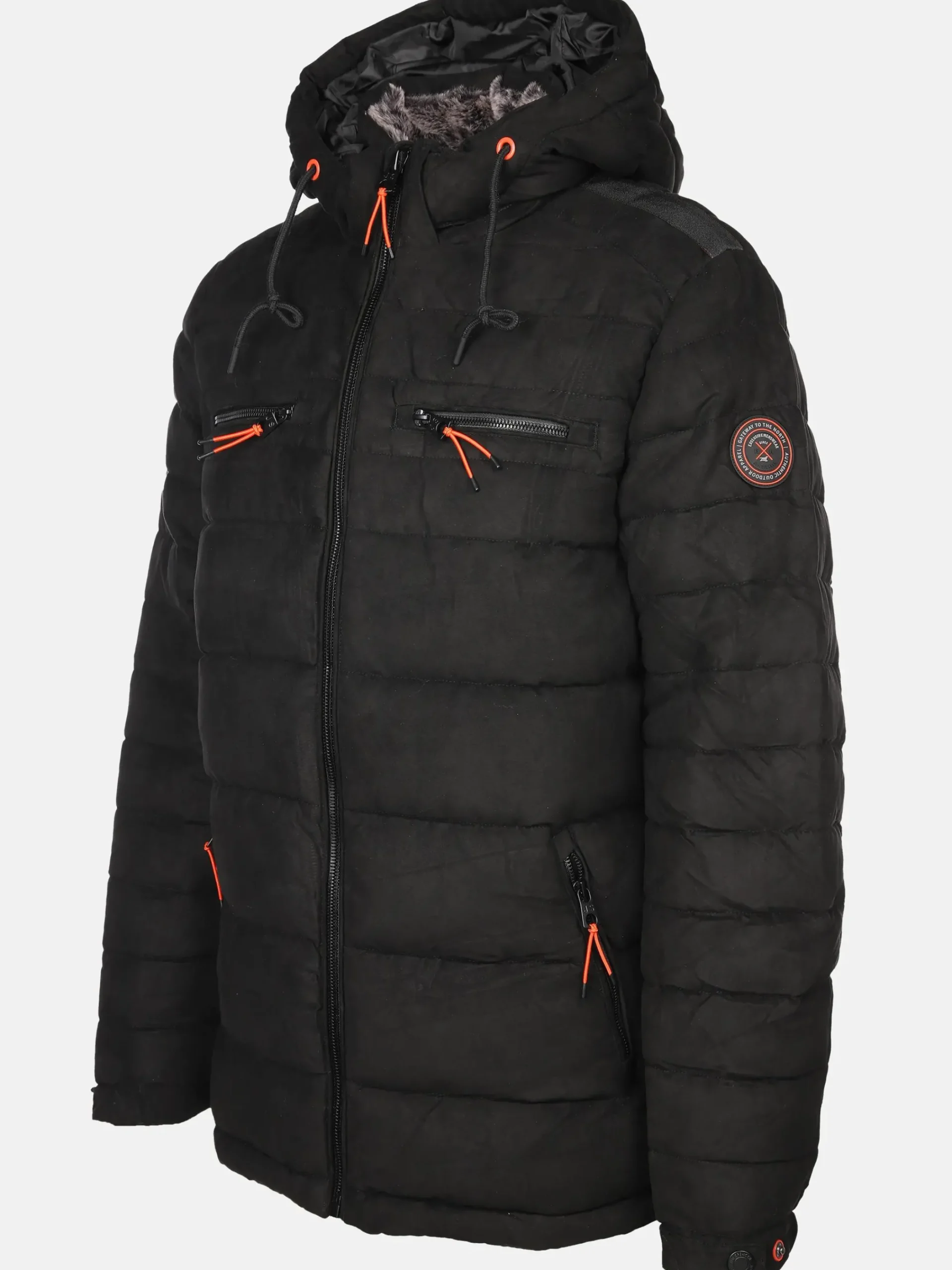 Herren Jim Spencer Herren Velour Steppjacke mit Kapuze