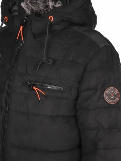 Herren Jim Spencer Herren Velour Steppjacke mit Kapuze