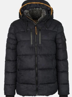 Herren Jim Spencer Herren Velour Steppjacke mit Kapuze