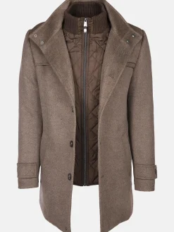 Herren Jim Spencer Herren Wollmantel im 2in1 Look