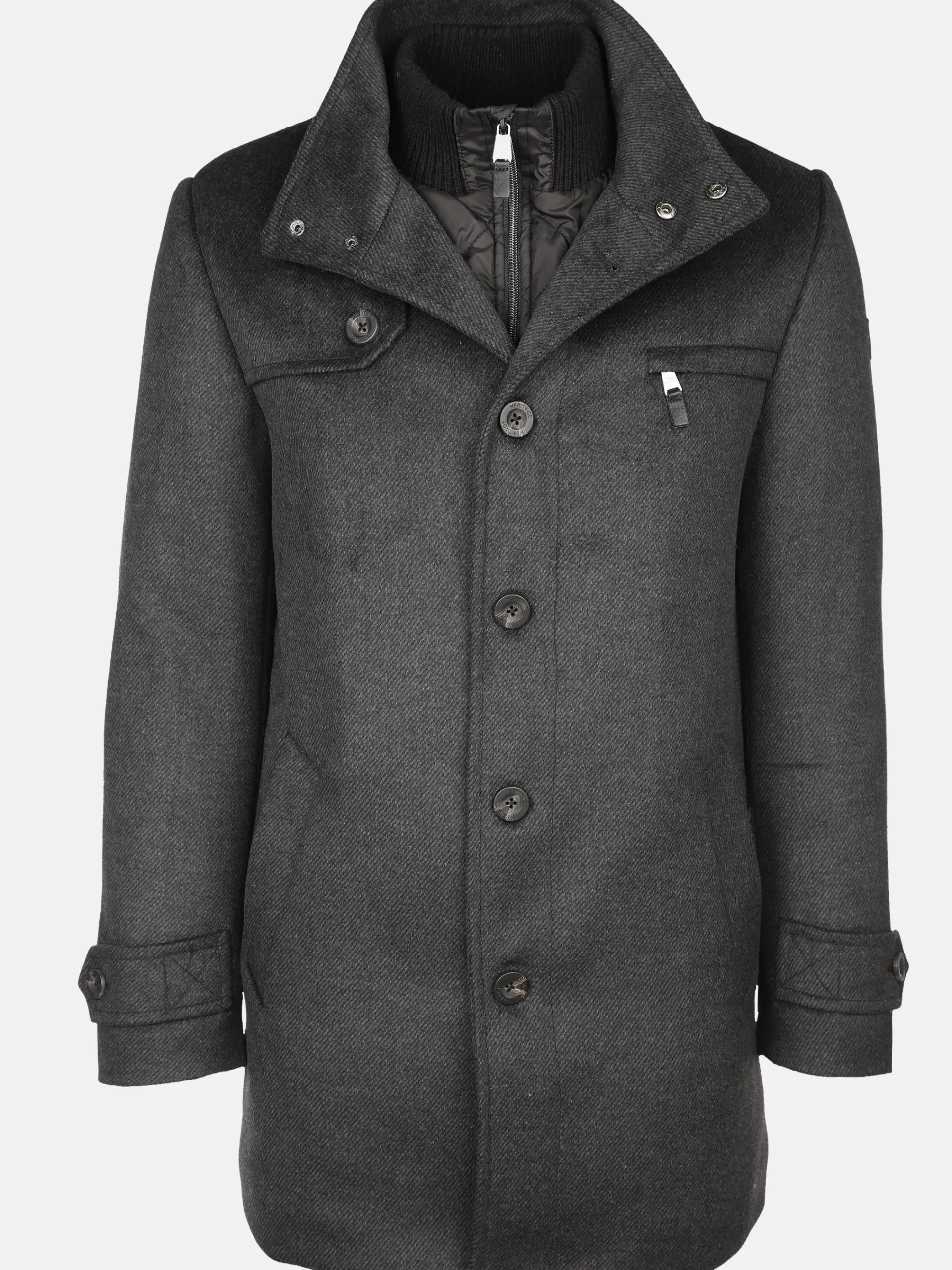 Herren Jim Spencer Herren Wollmantel im 2in1 Look