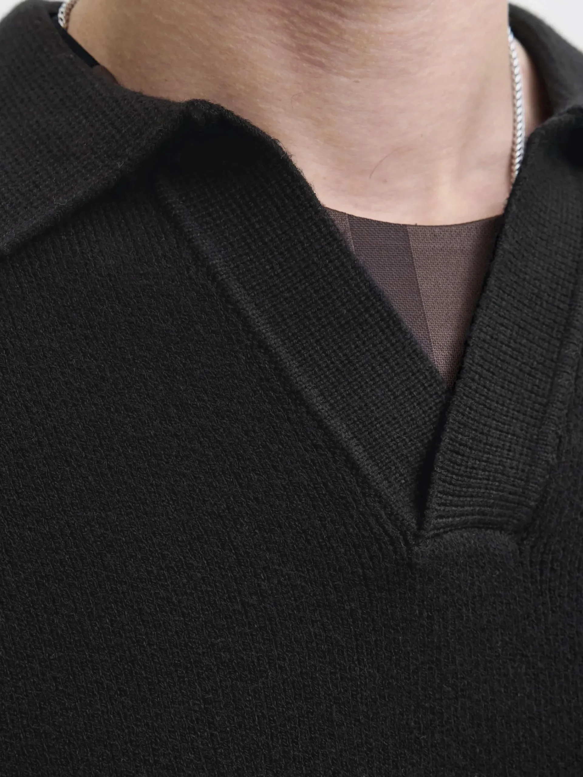 Herren Jack Jones Jack & Jones JCOCOVER KNIT SPLIT N Strickpullover