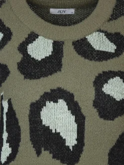 Damen Jacqueline Jacquline JDYLORRAINE ANIMAL L/ Pullover mit abstraktem Leoprint