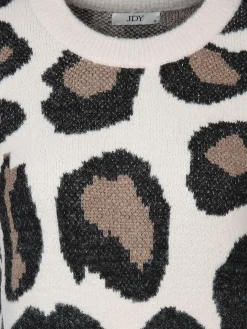 Damen Jacqueline Jacquline JDYLORRAINE ANIMAL L/ Pullover mit abstraktem Leoprint