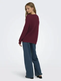 Damen Jacqueline Jacquline JDYNEW MEGAN L/S PULLOV Strickpullover mit V-Ausschnitt