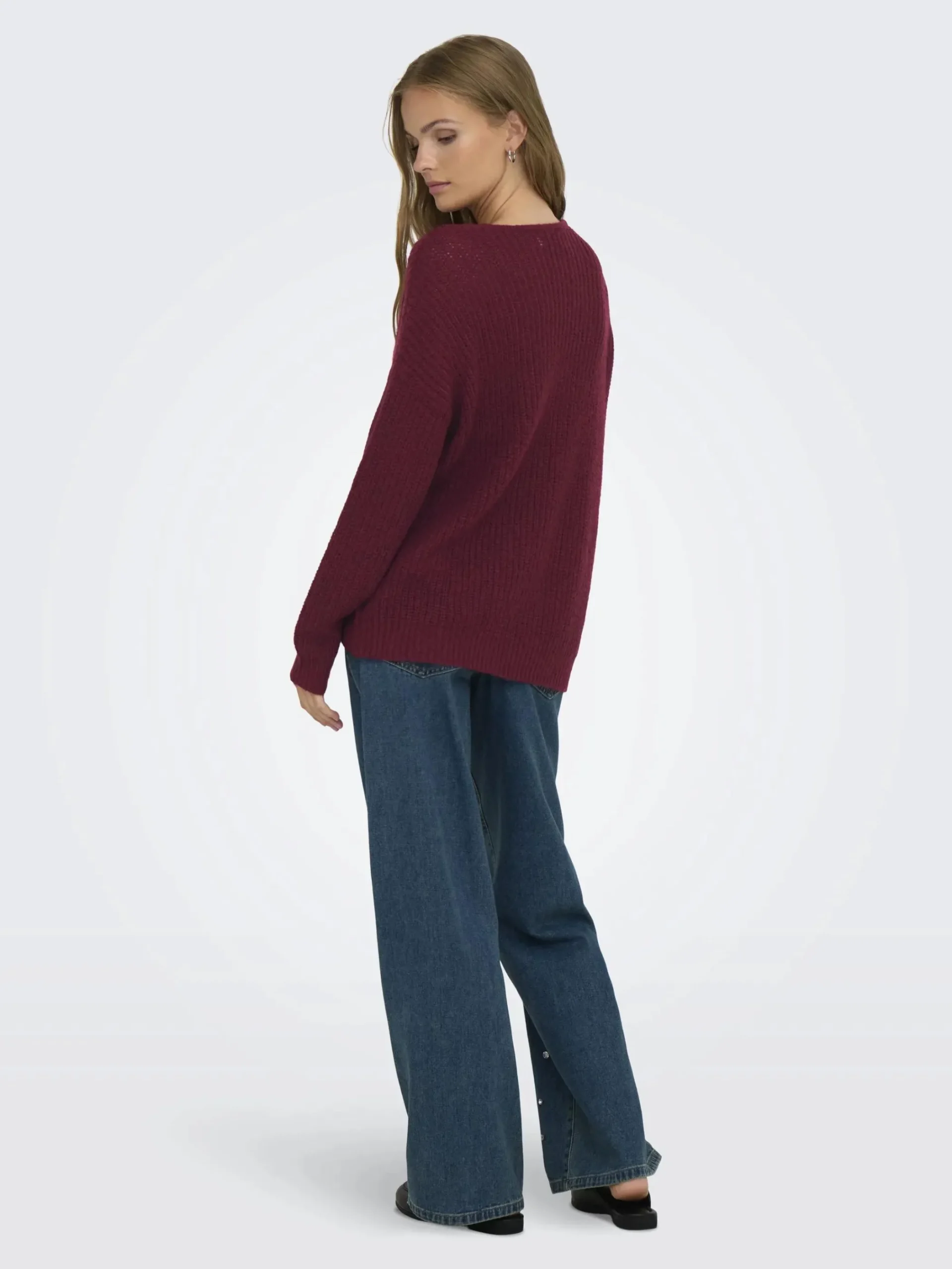 Damen Jacqueline Jacquline JDYNEW MEGAN L/S PULLOV Strickpullover mit V-Ausschnitt