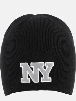 Kinder One Way Jungen Beanie Mütze mit Buchstabenpatch