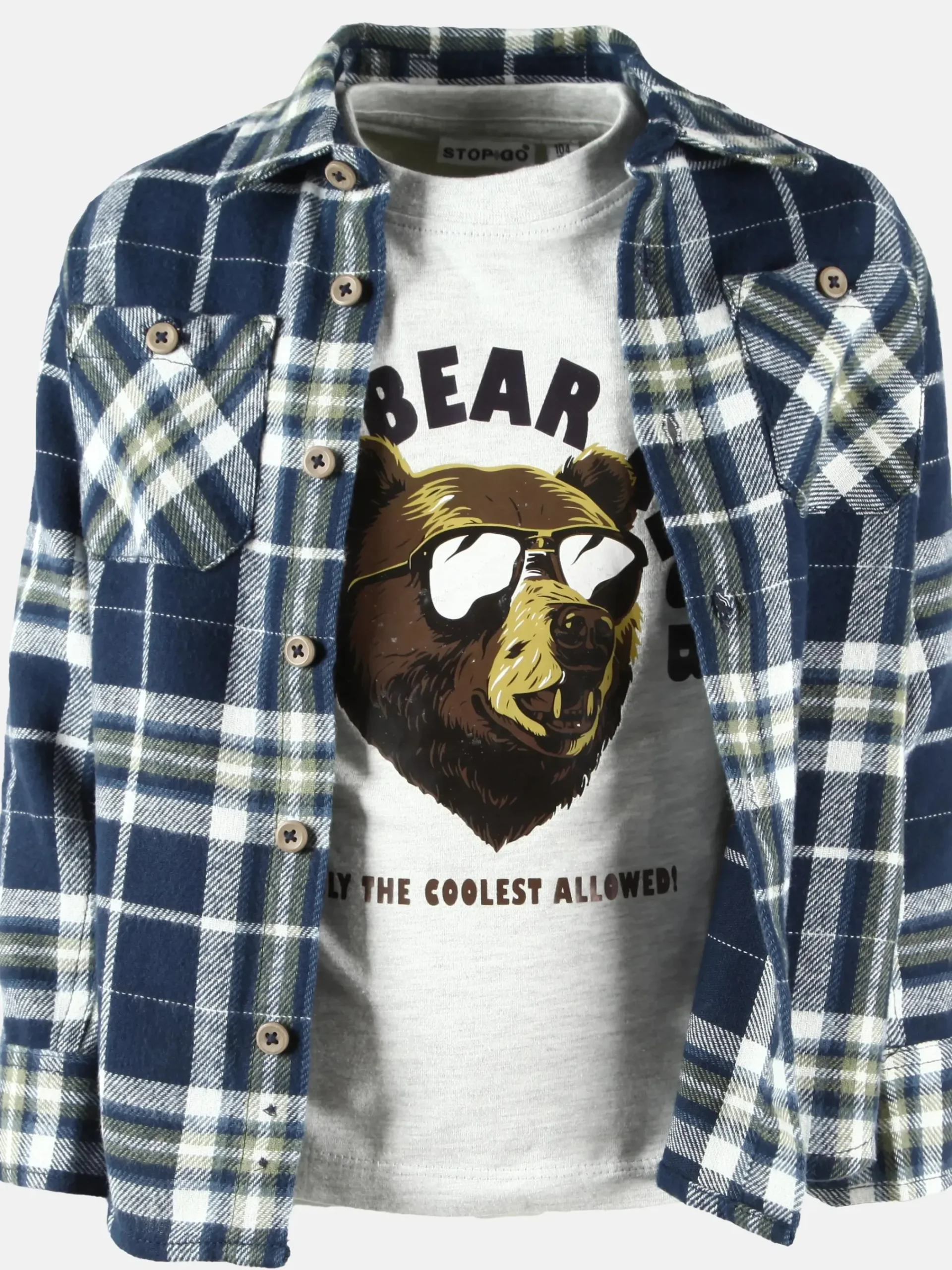 Kinder Stop + Go Jungen Flanellhemd im Set