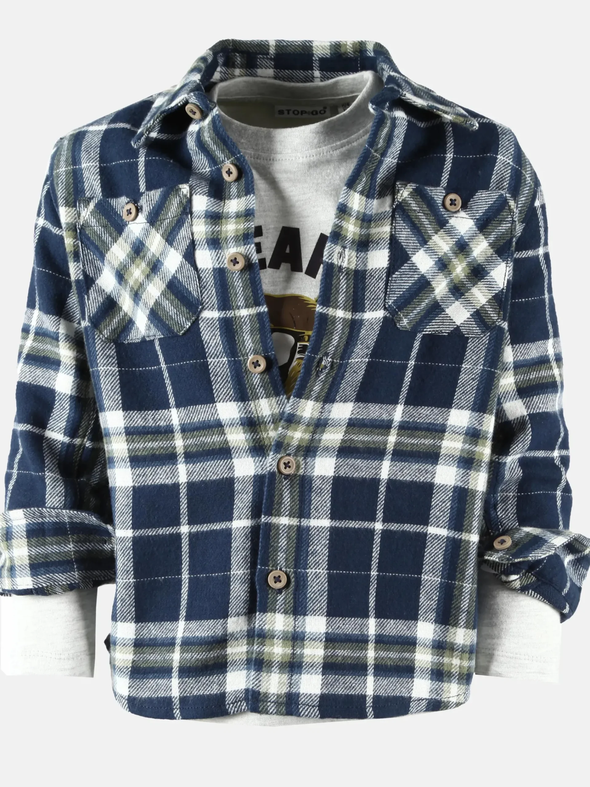 Kinder Stop + Go Jungen Flanellhemd im Set