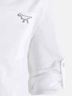 Kinder Stop + Go Jungen Langarm-Hemd mit Dino Stickerei