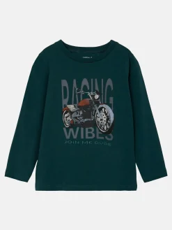 Kinder name it Jungen Langarmshirt mit Frontprint