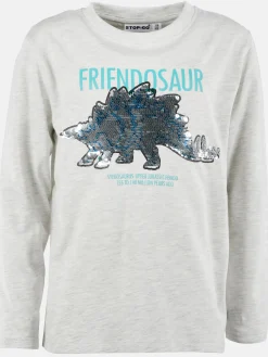 Kinder Stop + Go Jungen Langarmshirt mit Paillettenmotiv und Print