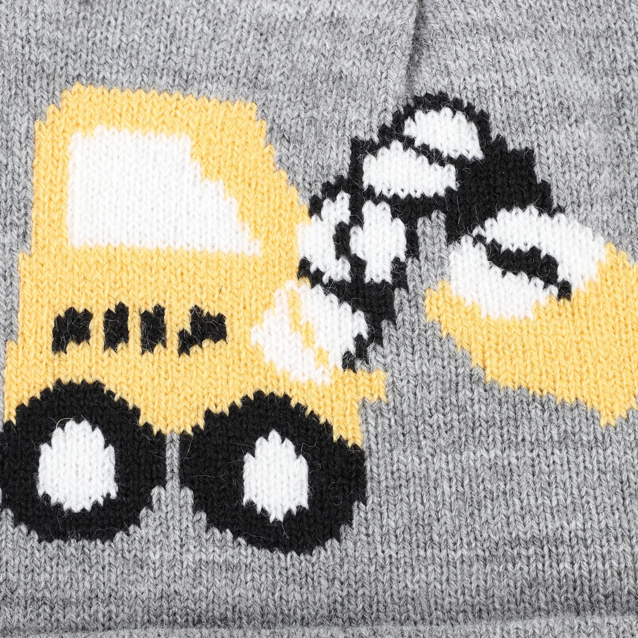 Kinder Stop + Go Jungen Mütze mit Baggerstickerei