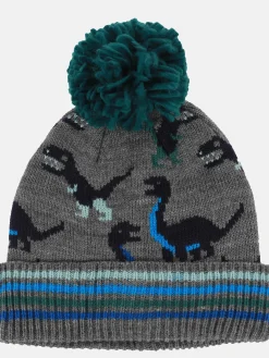 Kinder Stop + Go Jungen Mütze mit Dinosaurier Muster