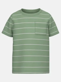 Kinder name it Jungen Shirt mit Streifen und Brusttasche