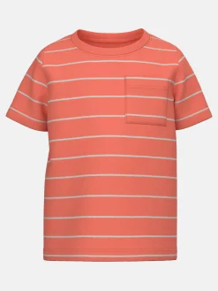 Kinder name it Jungen Shirt mit Streifen und Brusttasche