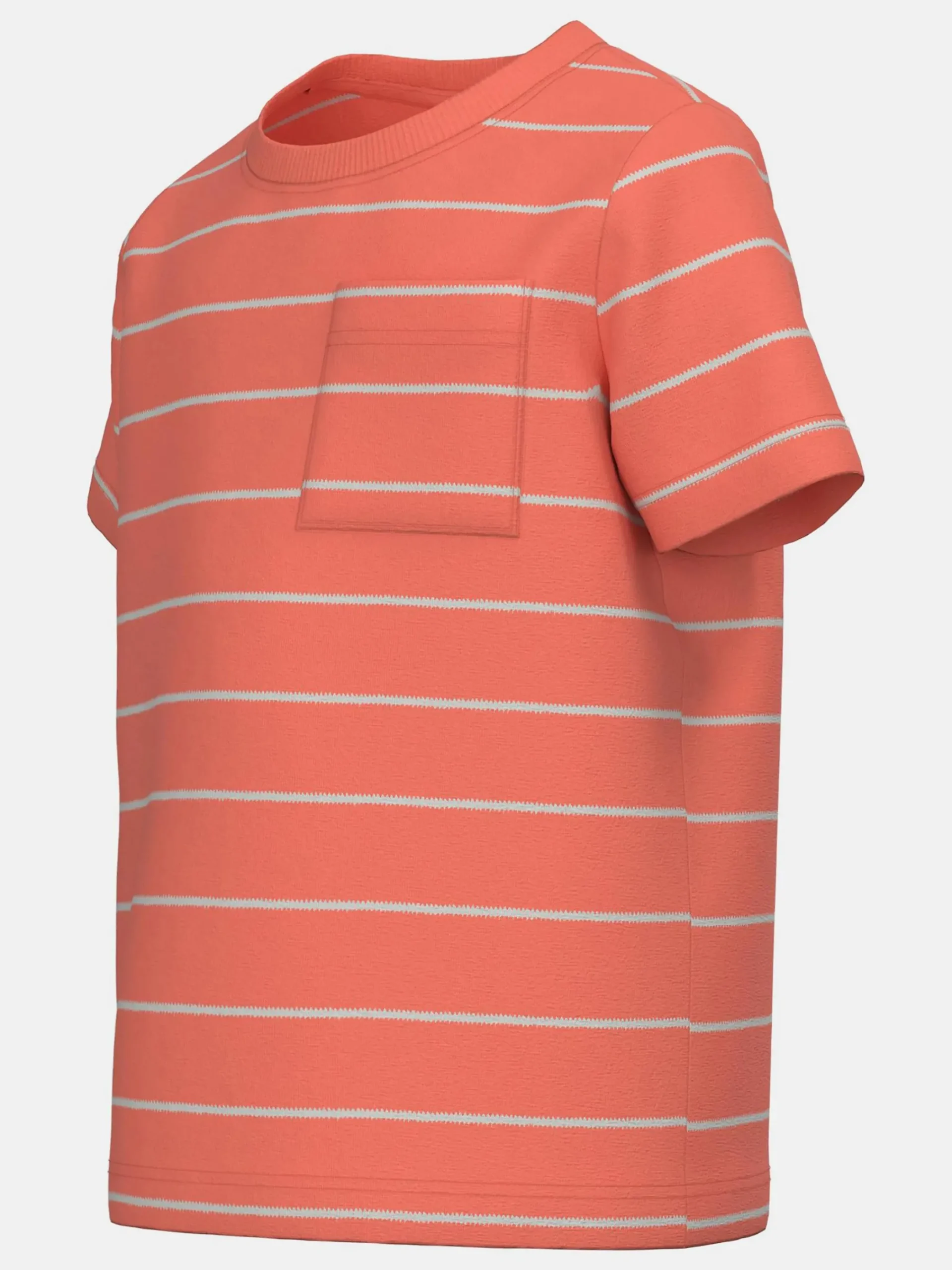 Kinder name it Jungen Shirt mit Streifen und Brusttasche