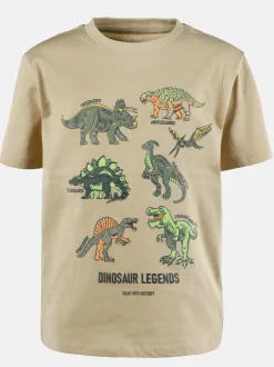 Kinder Bubble Gum Jungen T-Shirt mit Dinomotiven, die im Dunkeln leuchten