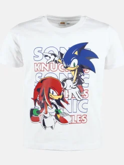 Kinder Sonic Jungen T-Shirt mit großem Frontdruck