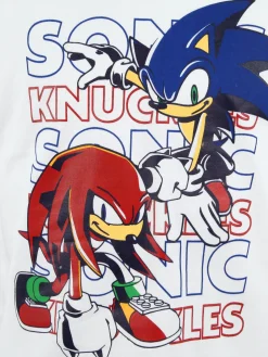 Kinder Sonic Jungen T-Shirt mit großem Frontdruck